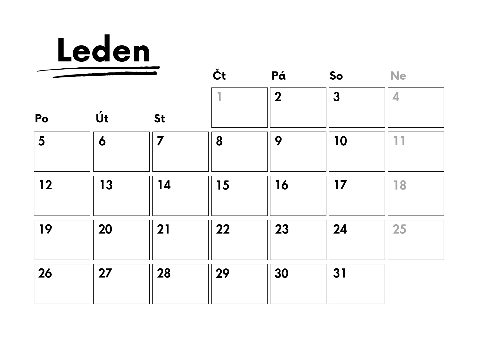 Měsíční přehledy 2026 🗓️